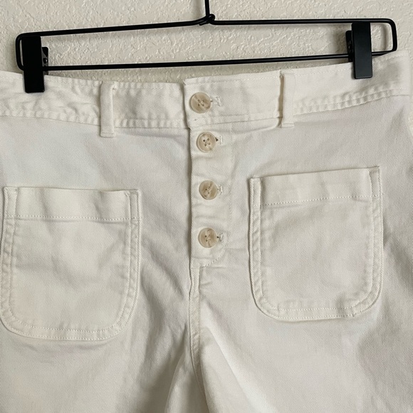 GAP Women’s High Rise Button-Fly Shorts 10 Milk - Picture 5 of 11